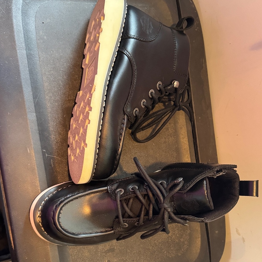 Black Leather Men's Boots